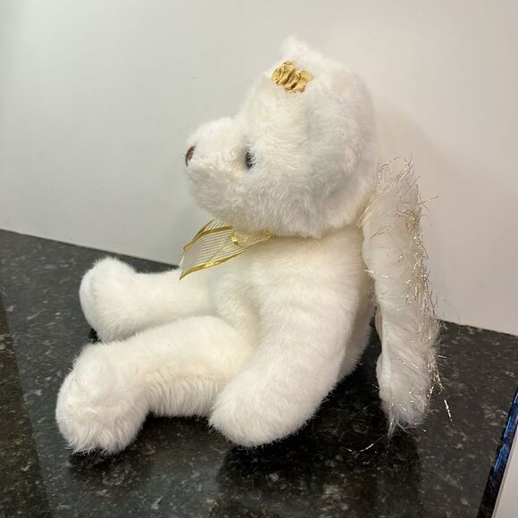 Ty Beanie Baby *Buddy '2001 "DIVINE" Angel White Bear Gold Tinsel Wings … - Picture 4 of 9